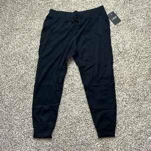 Black casual joggers